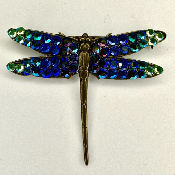 Crystal Dragonfly Brooch. NWOT - Picture 2 of 5